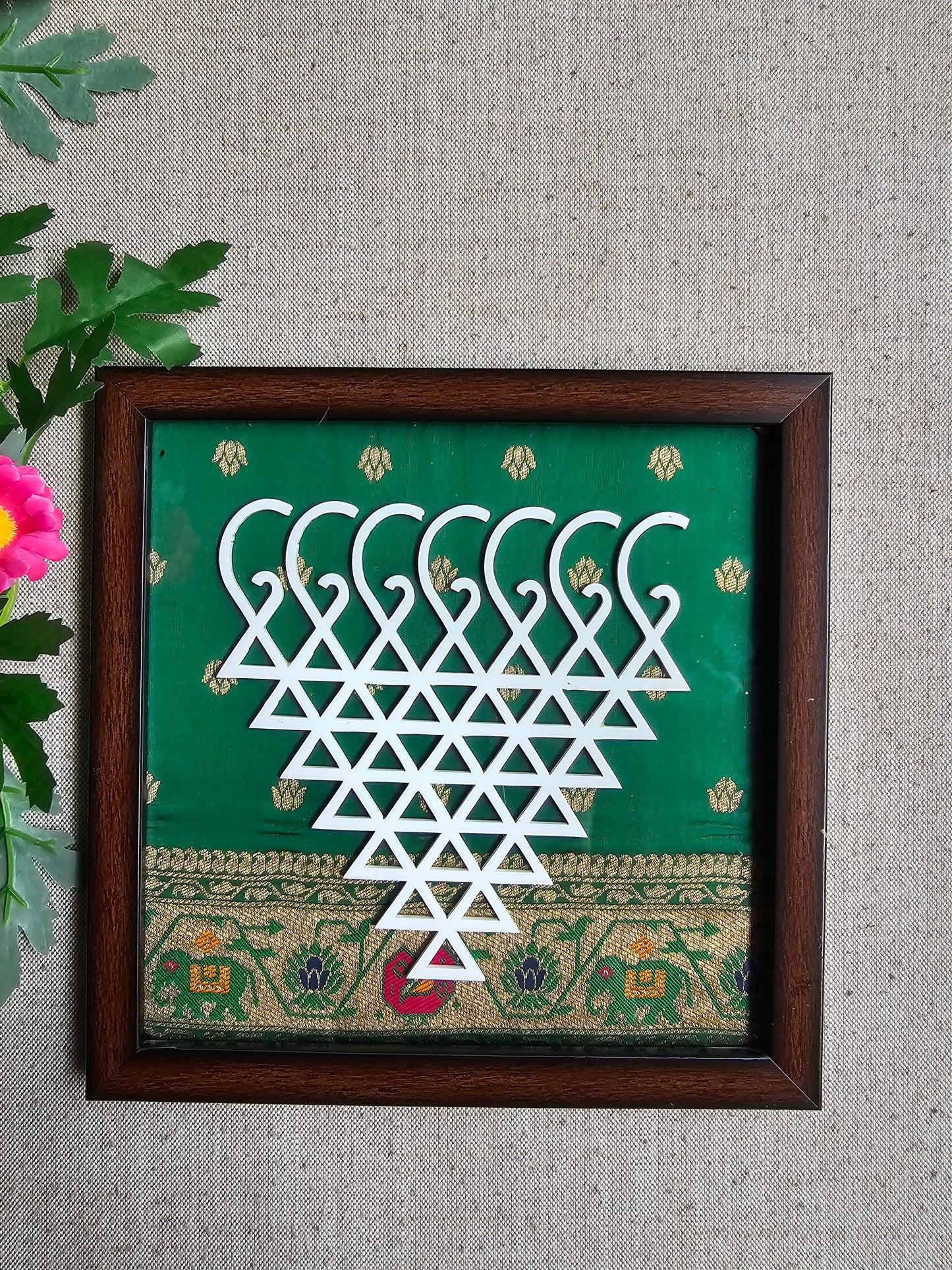 Saraswati Yantra-Big-Dark Green