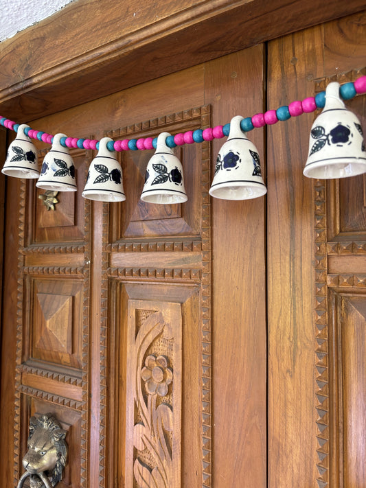 Ceramic Buntings- White and Blue Bells