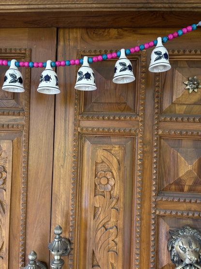 Ceramic Buntings- White and Blue Bells