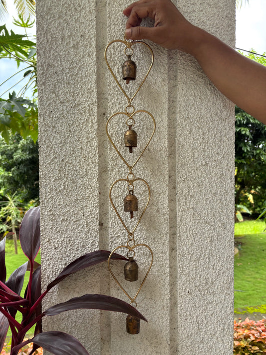 Kutch Metal Bell- Heart Shape