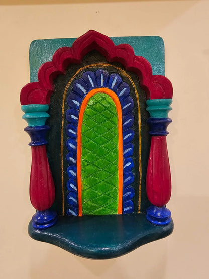 Jharokha- Blue, Green and Red
