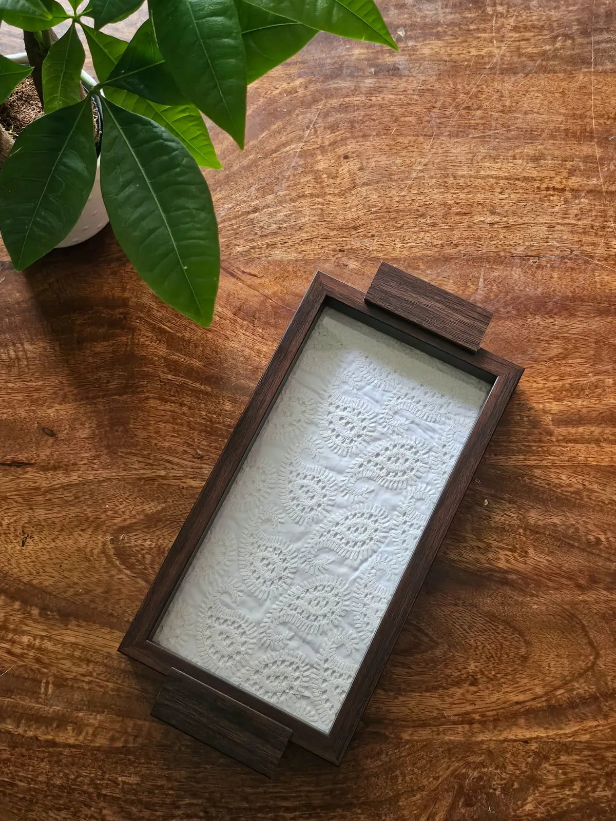 Serving Tray- White Hakoba work