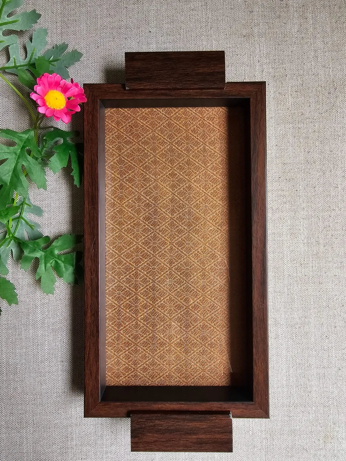 Serving Tray-Brown Brocade