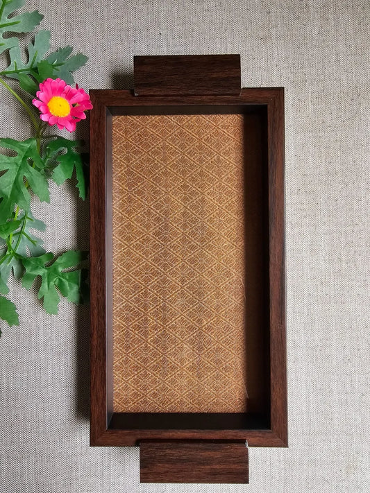 Serving Tray-Brown Brocade