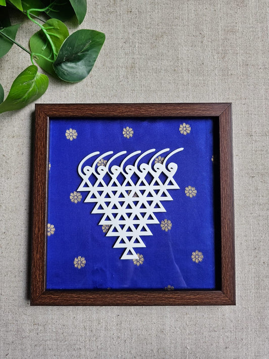 Saraswati Yantra- Blue Paithani Silk