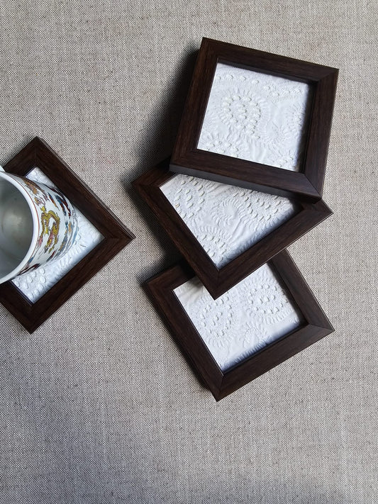 Fabric Coasters-White Chicken