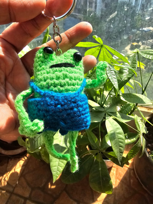 Crochet Keychain/Handbag Accessory-  Frogie