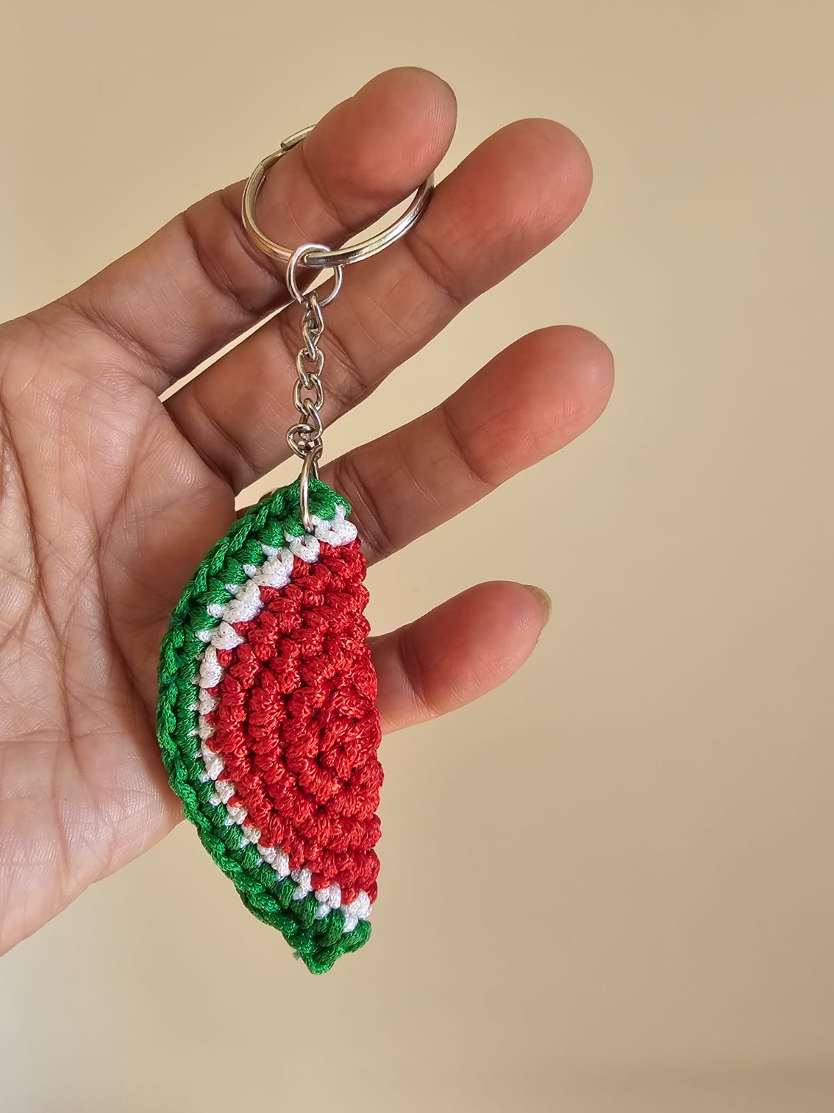 Chrochet Keychain/Handbag Accessory- Watermelon