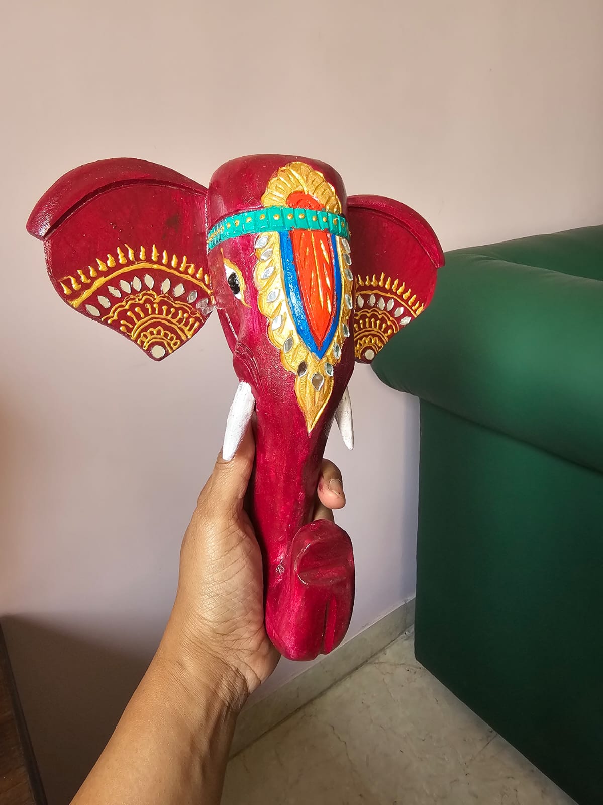 Elephant Face Wall Decor-10"