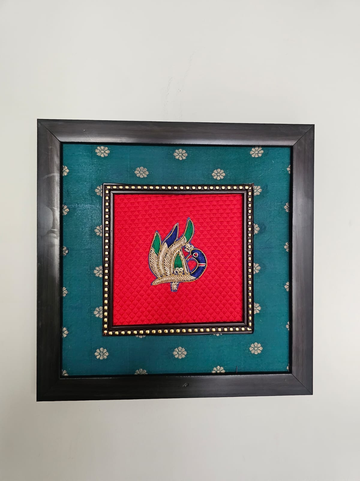 Kalakriti-Peacock Green+red-Small