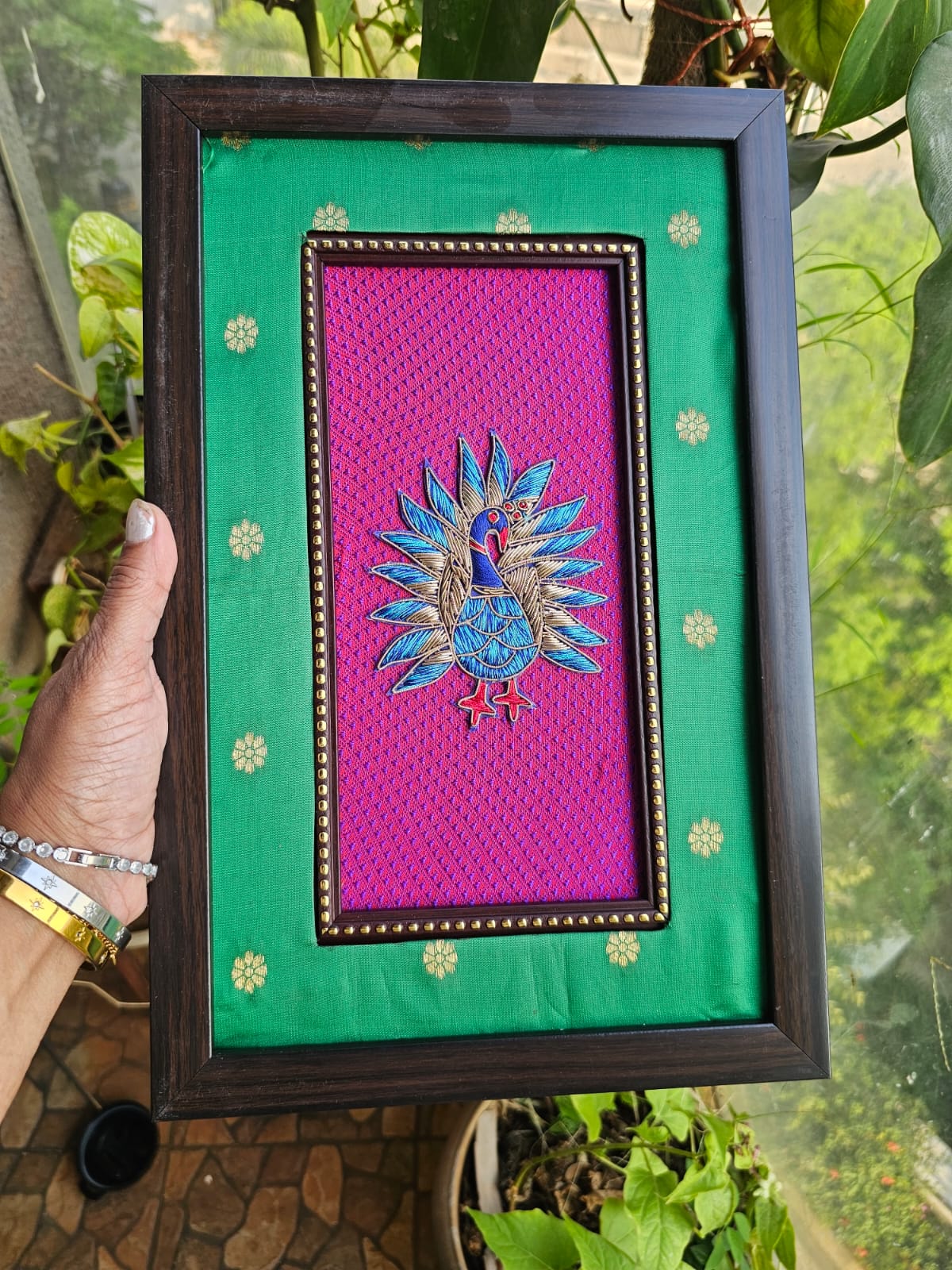 Kalakriti- Green and Magenta-Big