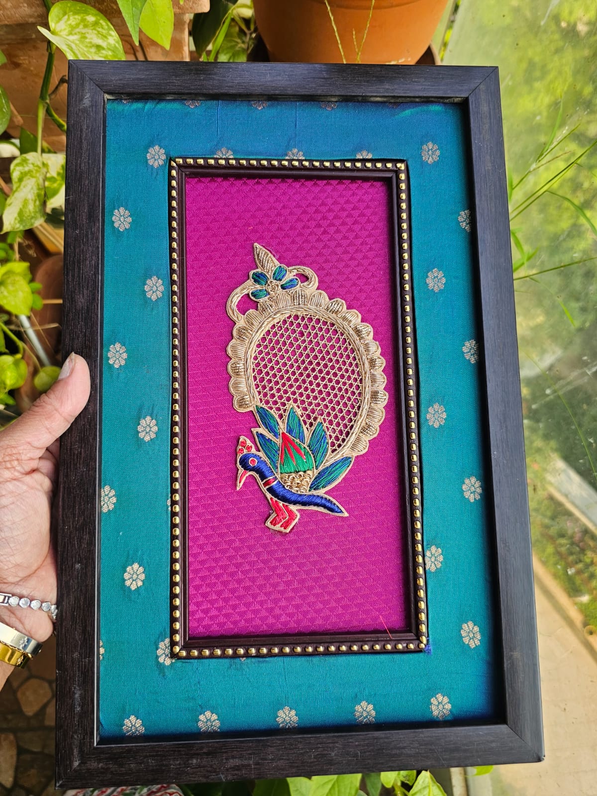 Kalakriti-Peacock green+Magenta-Big