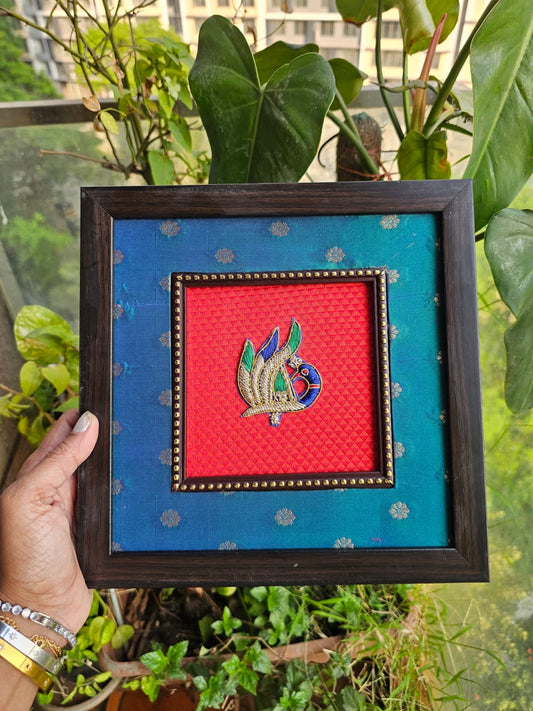 Kalakriti-Peacock Green+red-Small