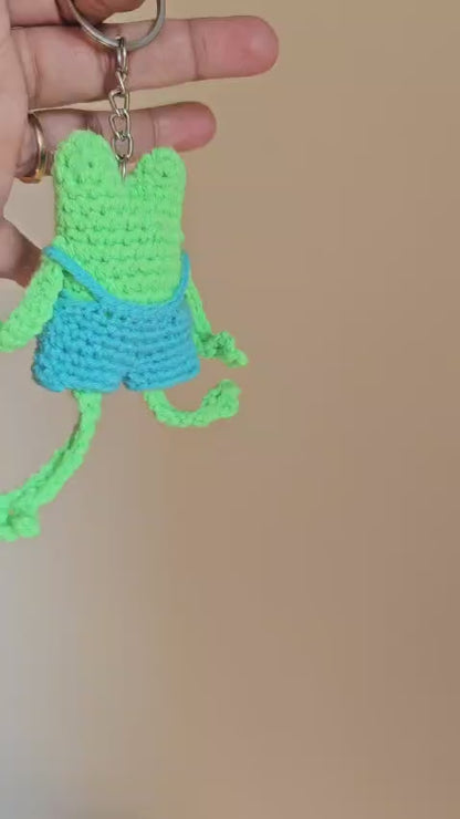 Crochet Keychain/Handbag Accessory-  Frogie