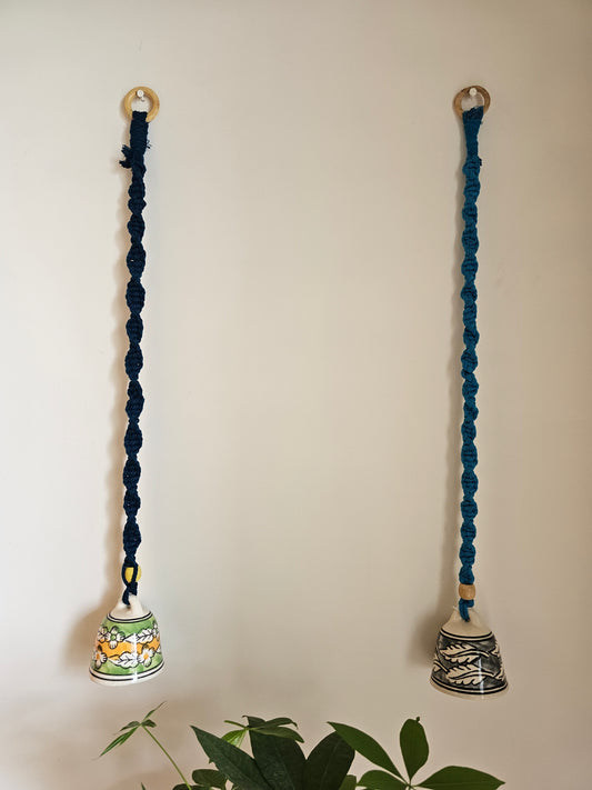 Ceramic Bell Pair-Blue