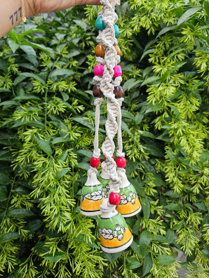 4 Bells Wind Chime- Yellow +Green Bells
